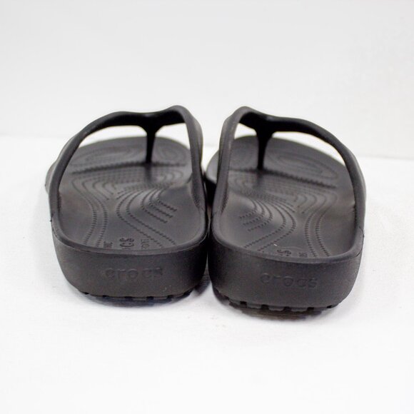 Crocs Kadee II Black Thong Sandal Comfort Slide Women's Size 11 - Picture 4 of 9